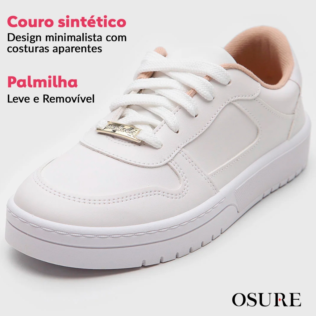 Tênis Moleca Neo Feminino Moda Casual Básico Passeio Leve Confortável Ultra Conforto Palmilha Macia