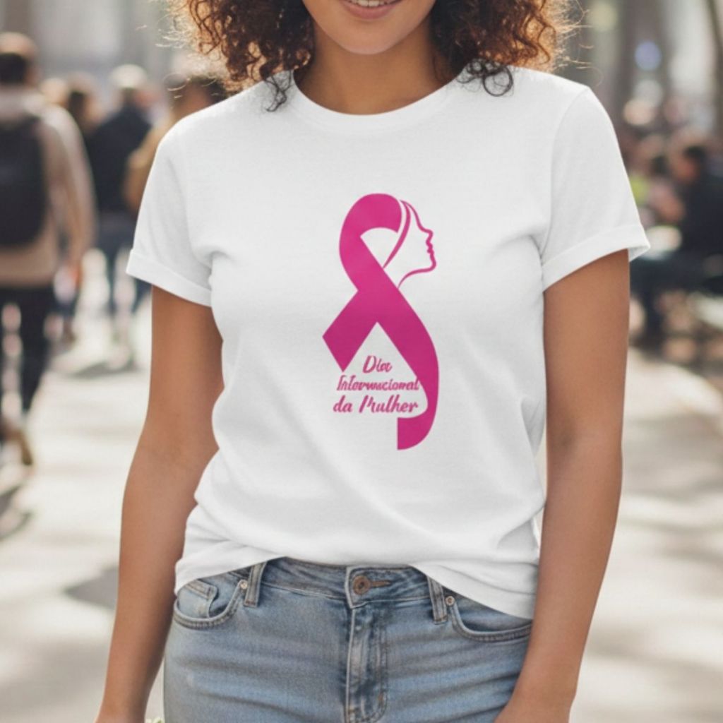 Camiseta Feminina Estampada Dia da Mulher T-shirt Feminina Manga Curta Blusinhas em Oferta na Shopee