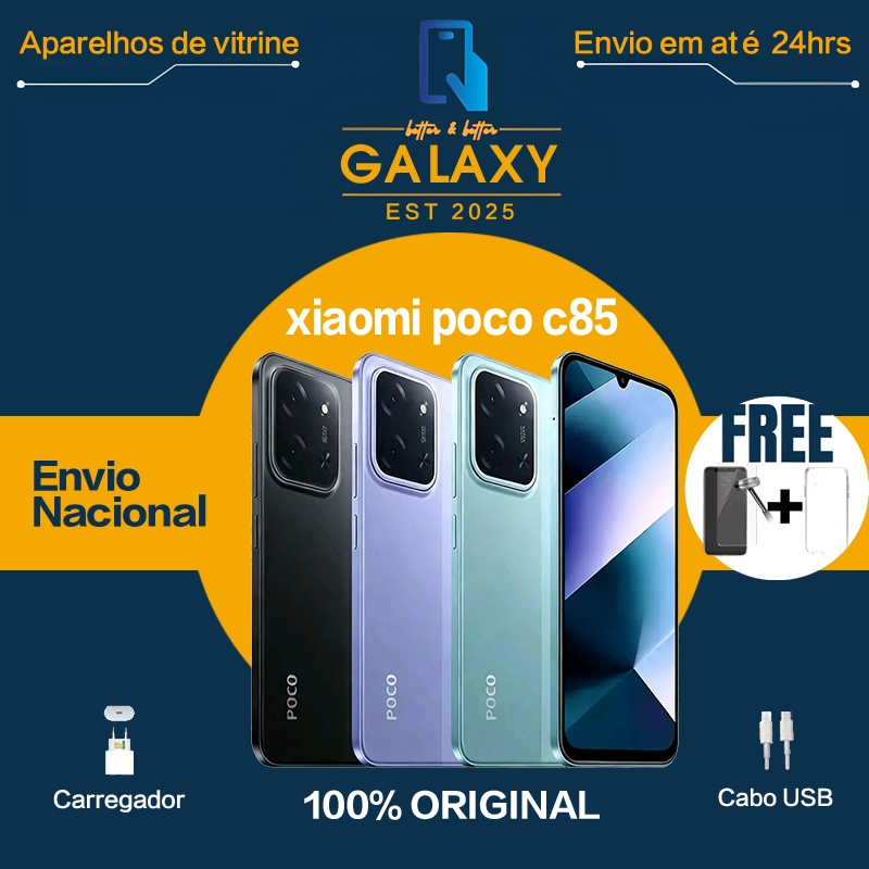 Celular Xiaomi POCO C85 Dual SIM 6+128GB 8+256GB Ram - Lacrado + Nota Fisca