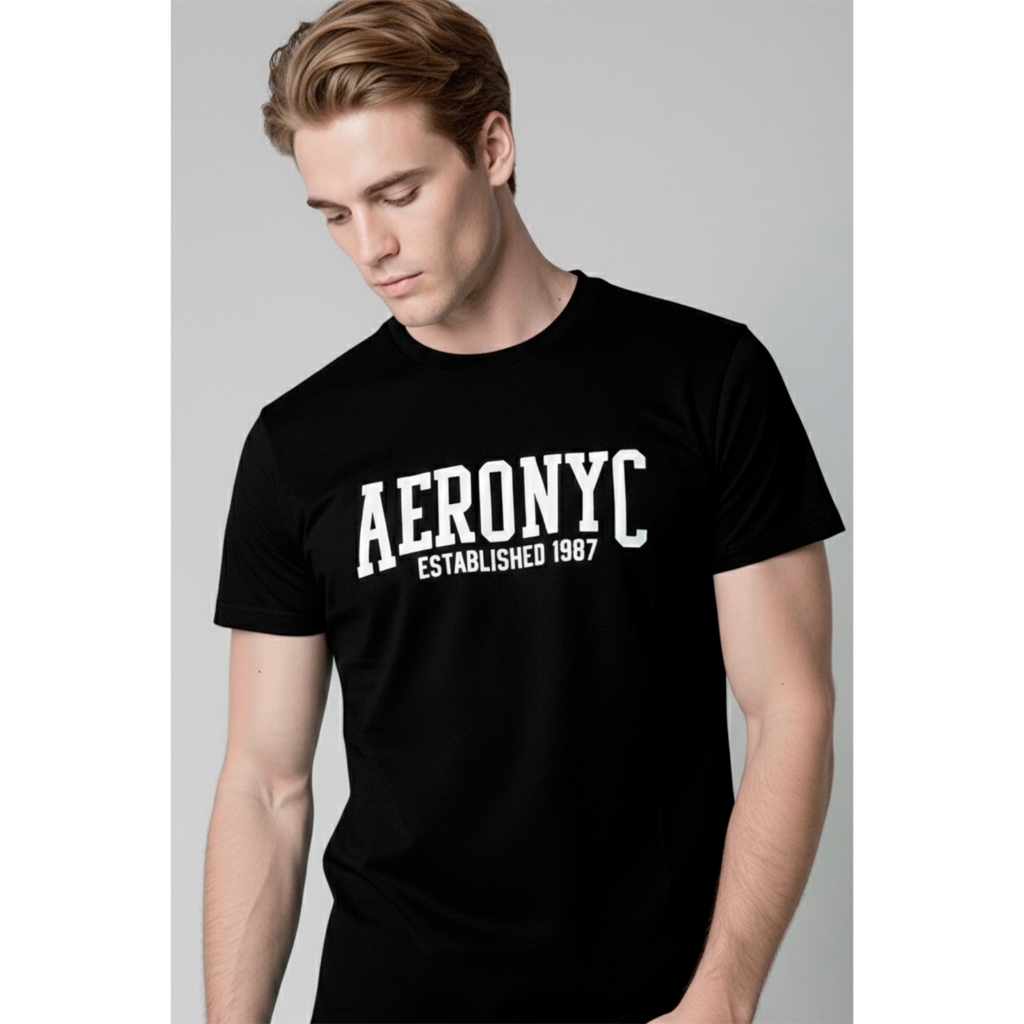 Camiseta Básica Masculina Algodão Manga Curta Aéropostale