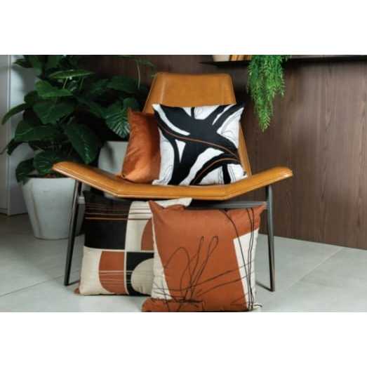 Kit 3 Capas de Almofada Veludo Luxor 43x43 Belchior Terracota Moderna Decorativa