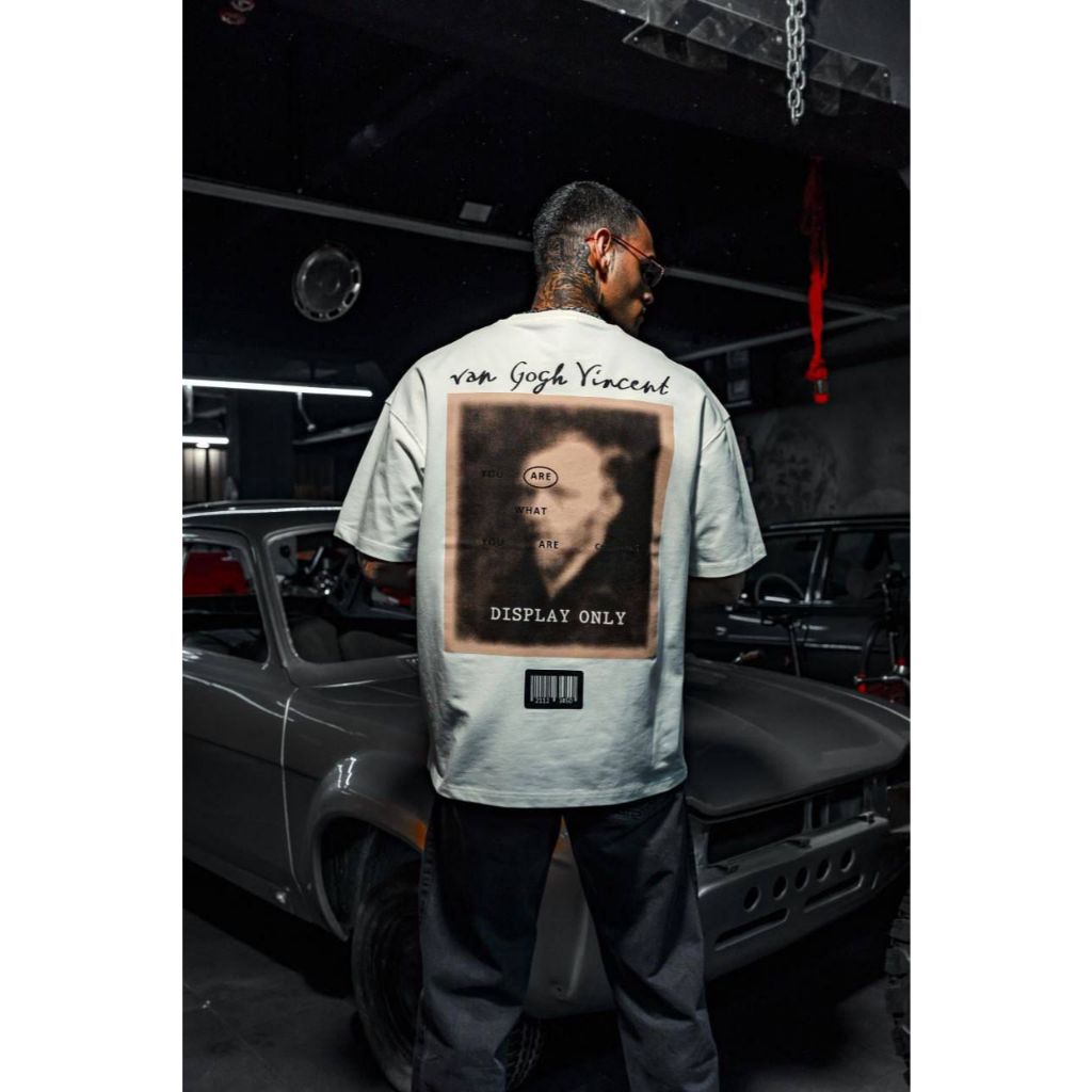 Camiseta Oversized V.Gogi Display Aftersoul Unissex Plus Size P ao G6 100% Algodão