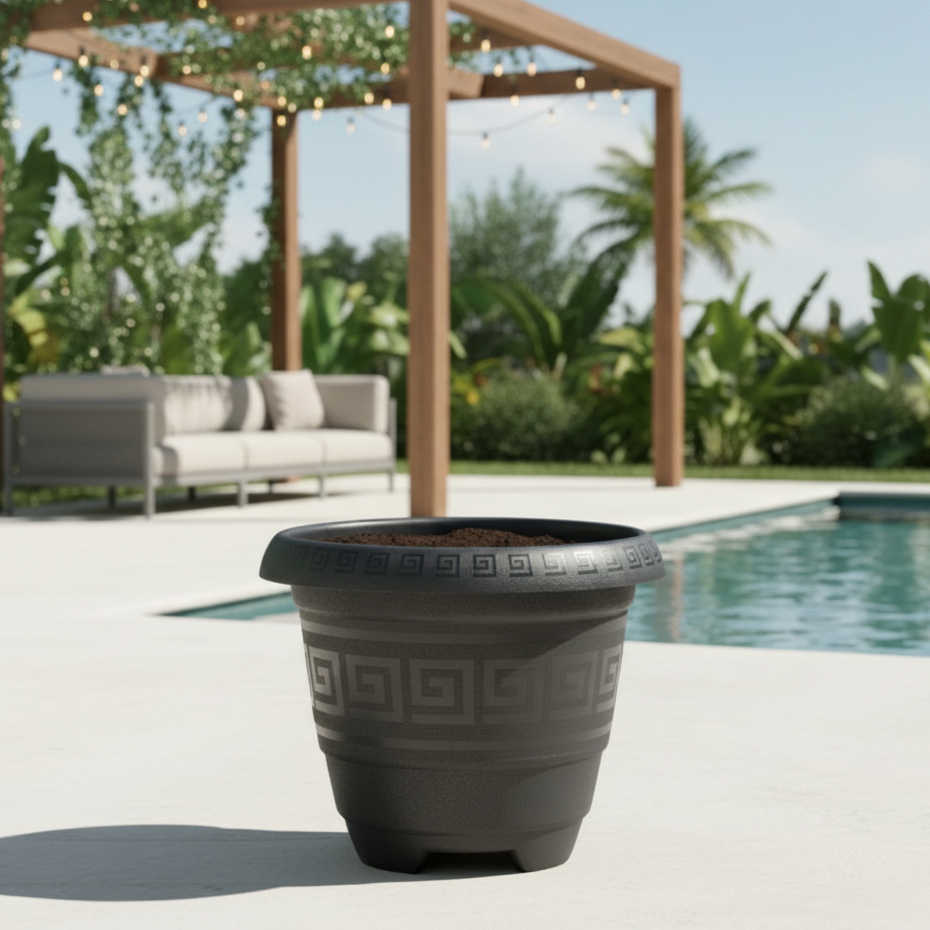 Vaso Grande de Chão 26 Litros Plástico Resistente para Plantas Jardim Área Externa
