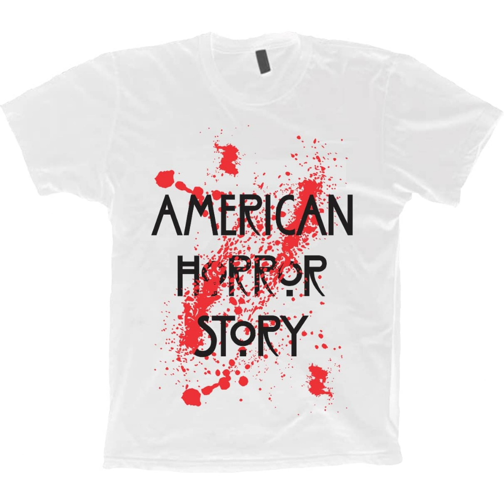 Camiseta Branca Series Americanas Suspense Terror - American Horror Story - 100% Algodão