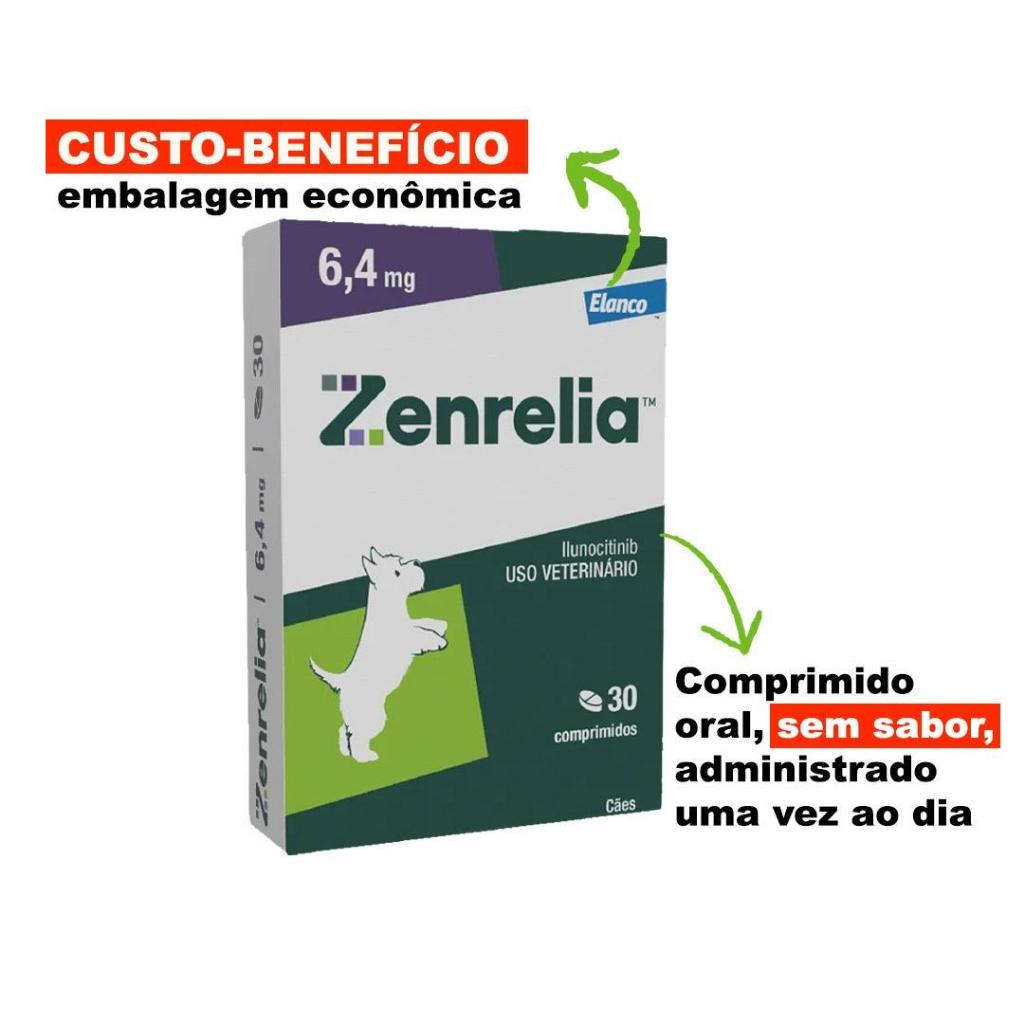 Zenrelia 6,4mg 30 Comprimidos Para Dermatite - Elanco em Oferta na Shopee