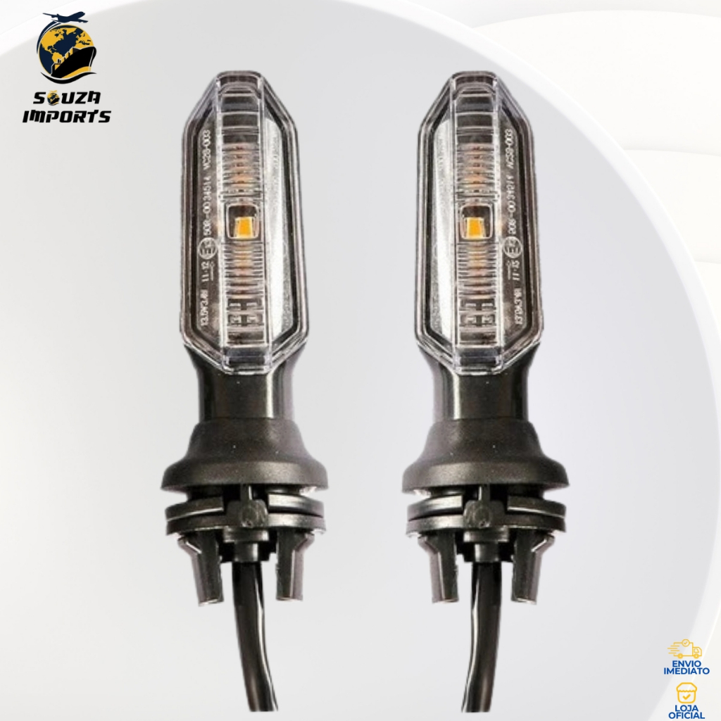 Setas LED Moto Honda Twister Titan XRE 300 Haste Borracha