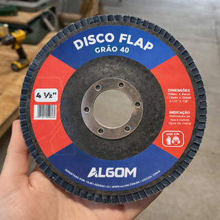 Disco Flap 115mm (4.1/2) Profissional Aço e Inox - Grão: 40 - 60 - 80 - 100 - 120