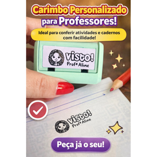 Carimbo Pedagógico Personalizável l Professores l Visto l Faltou l Trodat 3911 em Oferta na Shopee