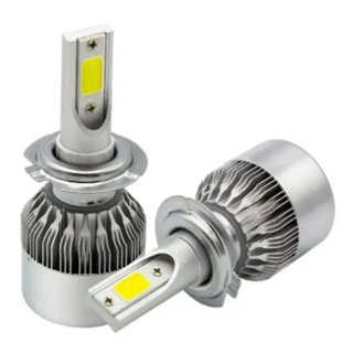 Par de Lâmpadas Farol Super LED Ultra Automotivas H7 / H4 / H1 LED 6000K - 24W Carro , 7600LM, Instalação Plug and Play em Oferta na Shopee