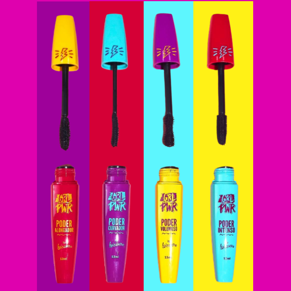 Kit 4 Máscaras de Cílios GRL PWR Luisance 13ml | Volumoso + Alongador + Curvador + Intenso