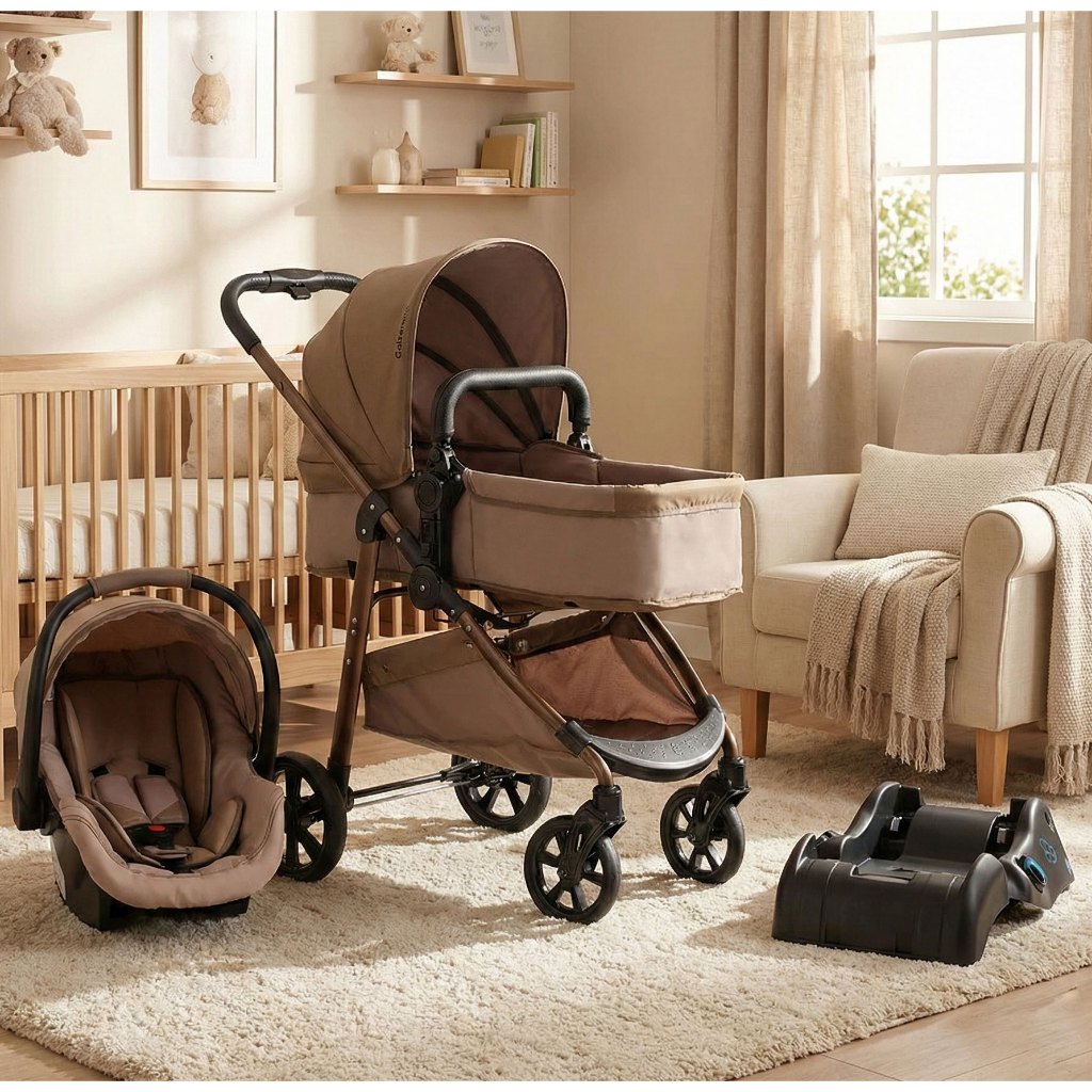Carrinho de Bebê Galzerano Extreme Must + BB Conforto e Base Berço Moisés Passeio até 22kg