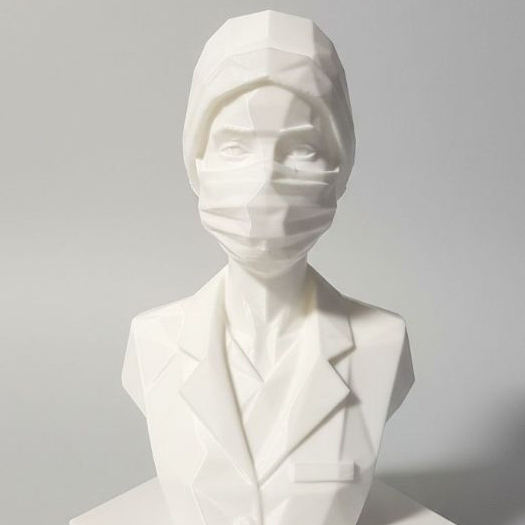 Estátua Área da Saúde 12cm Low Poly – Enfeite Decorativo para Consultório Médico, Dentista, Enfermagem, Biomedicina