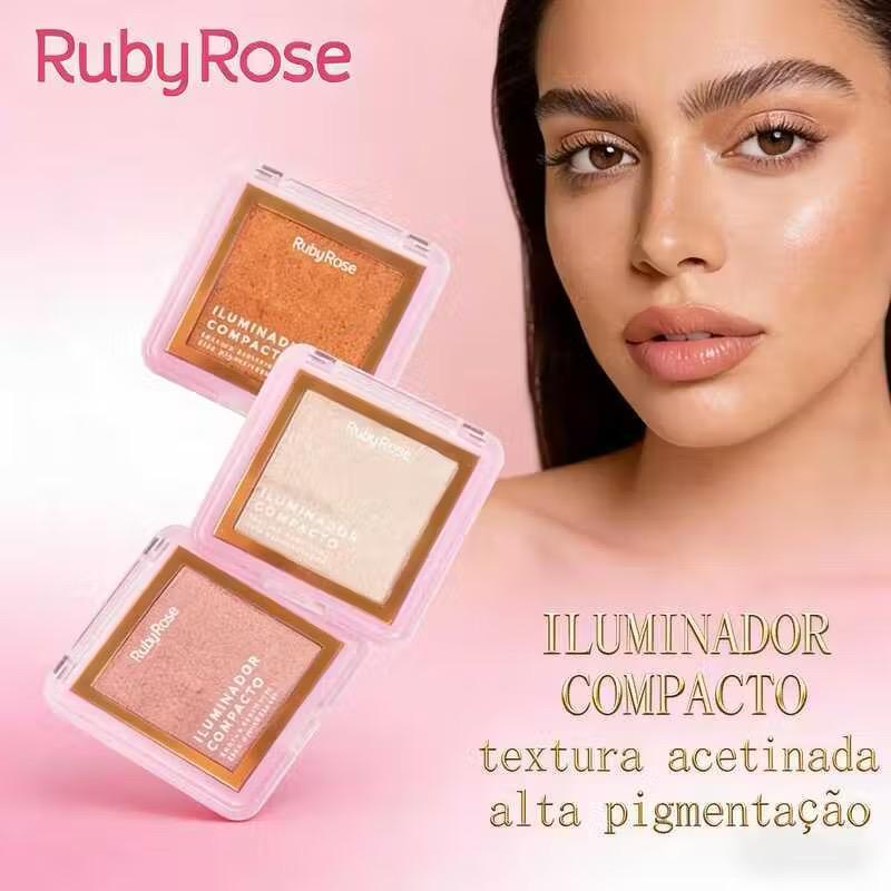 Iluminador Compacto - Ruby Rose com Alta Pigmentação