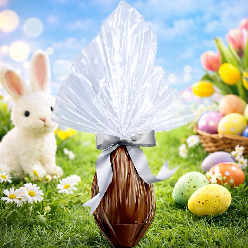 25~100 Sacos Express Incolor Para Embalar Ovo Páscoa 250g a 350g - 35X35cm  Luckyfest