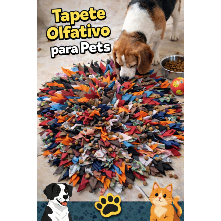 Tapete de fuçar para pets Enriquecimento ambiental 60x40