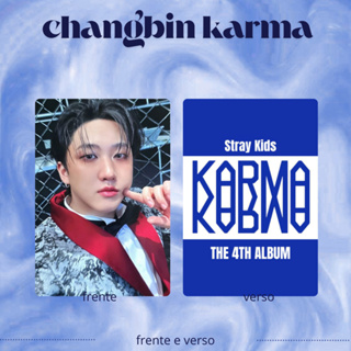 photocard fanmade changbin unitario karma stray kids em Oferta na Shopee