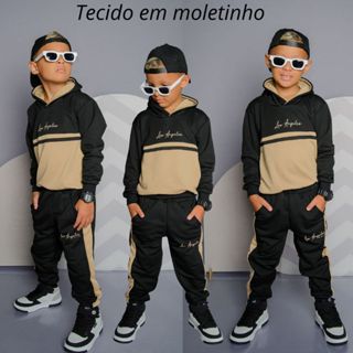 Conjunto Infantil Masculino Menino De Frio Moletinho Lançamento Abrigo e Calça Veste Do 2 Ao 12 Anos em Oferta na Shopee