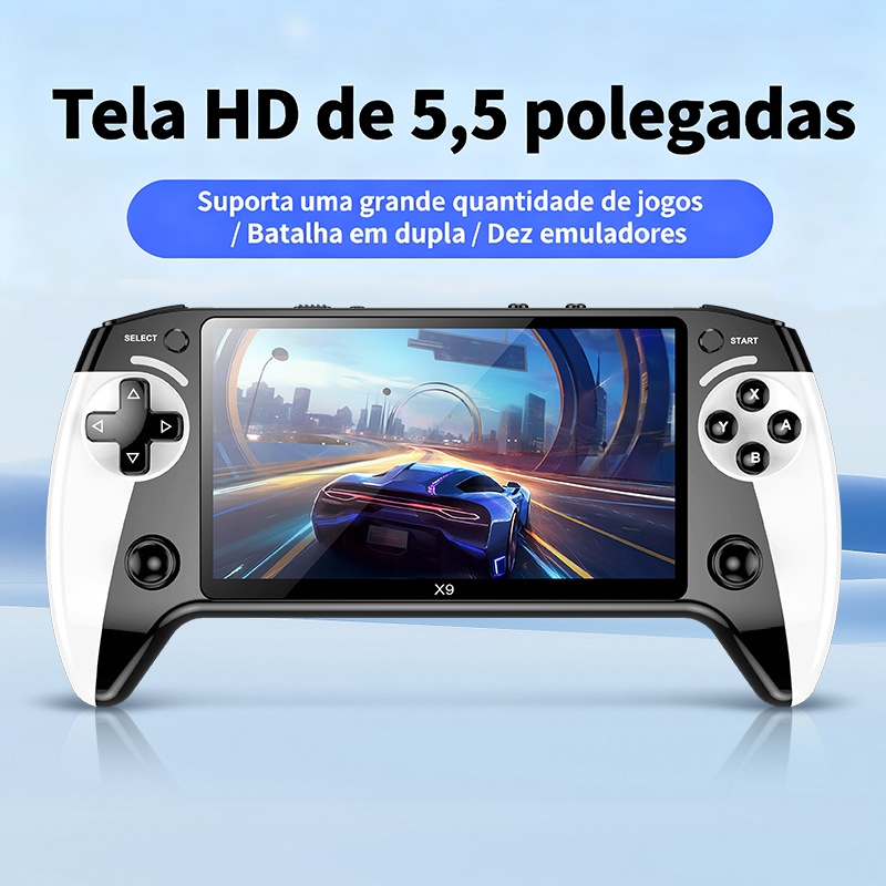 Vídeo Game portátil 10000 jogos retrô tipo X9 5.5 Polegadas em Oferta na Shopee
