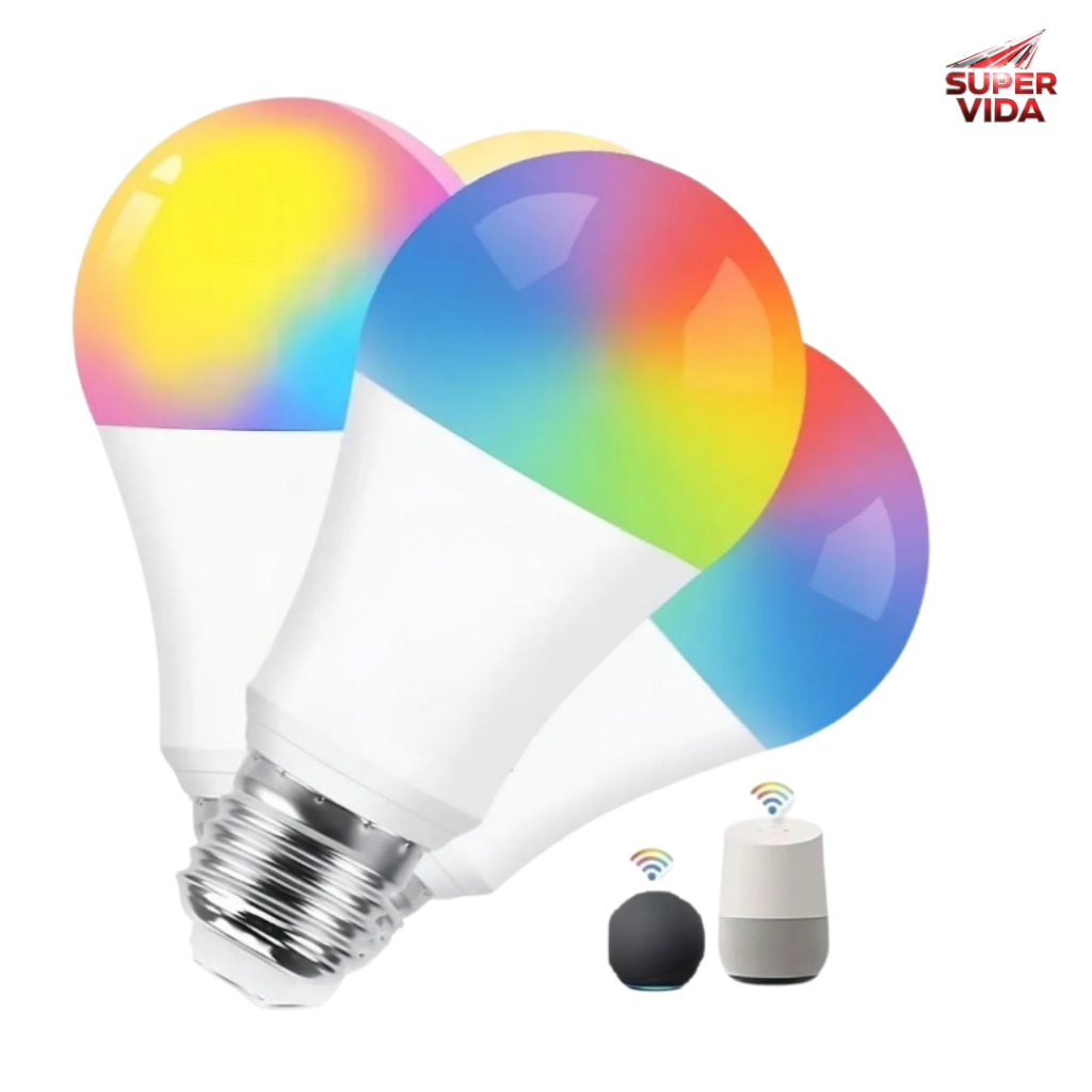 Lâmpada RGB Inteligente AITEK Alpha-800/801 Wi-Fi - 9W/15W Soquete E27,Com Smart Life E Tuya Smart