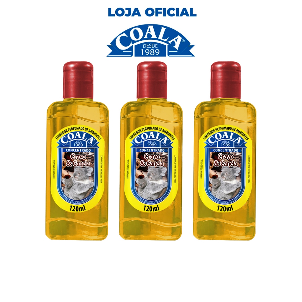 Combo 3 Limpadores Coala Cravo e Canela 120 ml