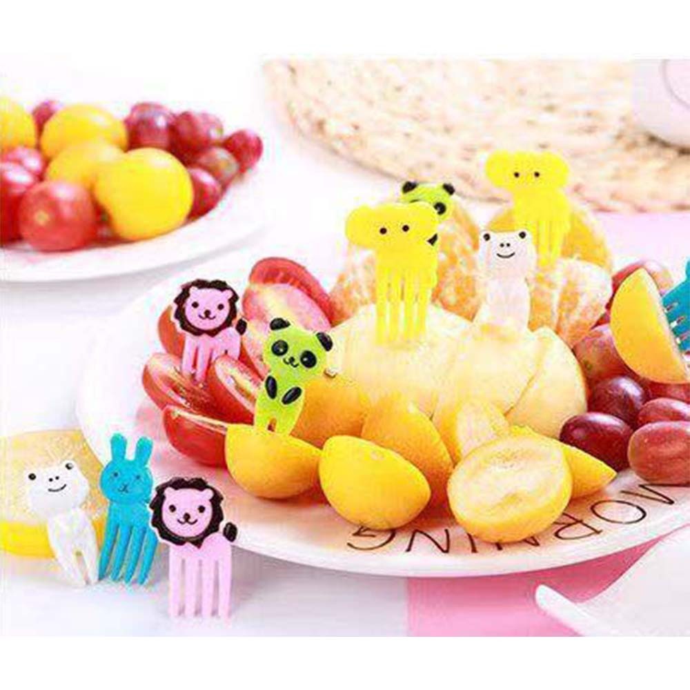 KIT 10/20/30 peças Várias peças Mini Garfo Para Petisco Infantil Desenho Animado Fruta Bolo Sobremesa Cor Garfos em Oferta na Shopee