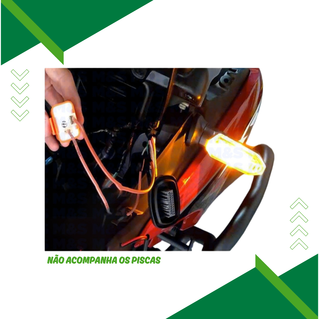 RELE DE PISCA LED UNIVERSAL (2 PINOS) COM REGULADOR + ADAPTADOR PLUG PISCA CB TWISTER · foto 2