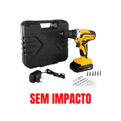 Kit Parafusadeira 20V PFV238 sem Impacto com Carregador Bivolt e Maleta Vonder