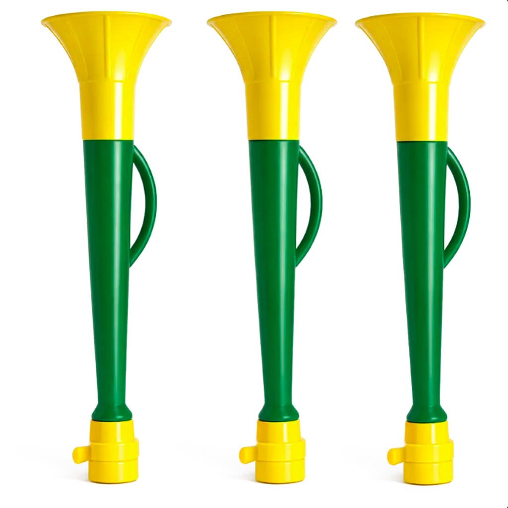 Kit Corneta Assopro Brasil Vuvuzela Buzina Apito Jogo Copa Amarelo copa do mundo brasil core em Oferta na Shopee