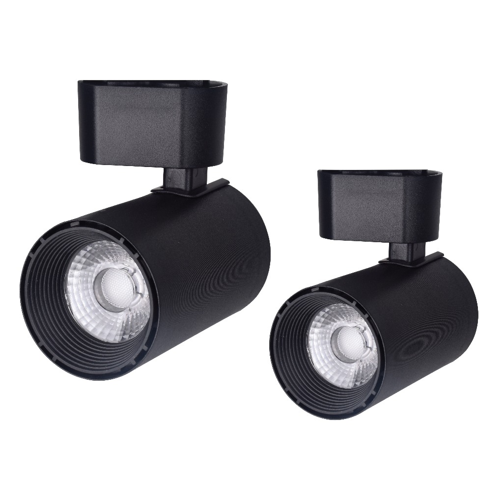 kit 1un ou 2un spot 7w Preto para trilho eletrificado amarelo 3000k/Neutro 4000k/Branco 6500k em Oferta na Shopee