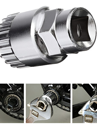 Kit De Chave Extrator Saca Pedivela Reparo Kenli + Chave Extrator Bike Movimento Central Para Consertos Reparos