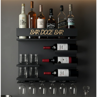 Barzinho com Adega de Parede 2 tamanhos e 3 frases para escolha Decoração para sala casa churrasqueira presente criativo em Oferta na Shopee