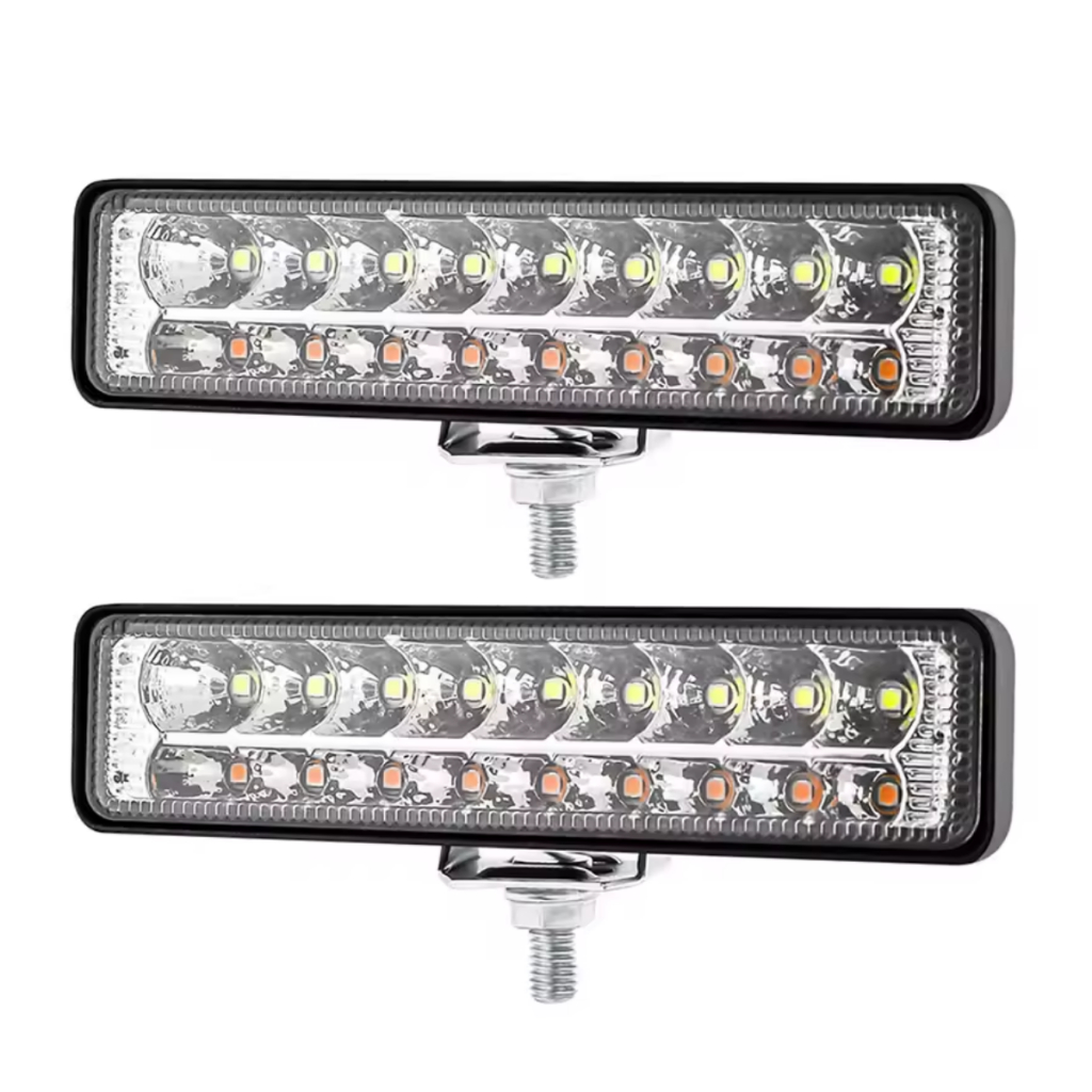 Kit Farol De Barra Led Auxiliar 54W 18 Leds Universal Super Branca 6000k