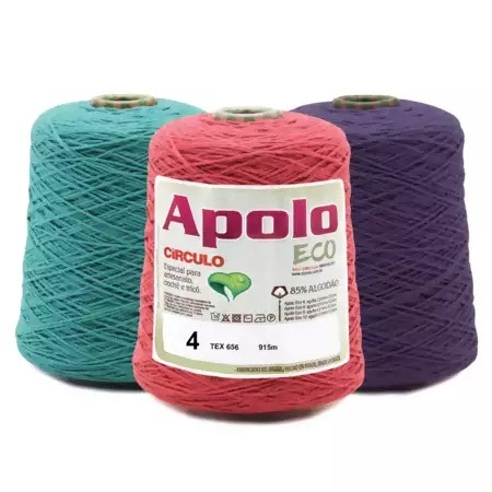 1 ou 2 un Barbante Apolo Eco Círculo N°4 - 600g