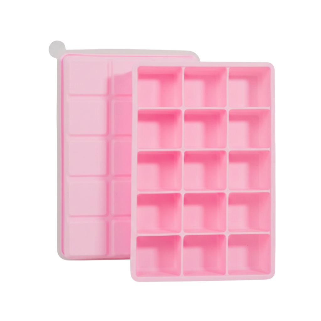 SYMEON Forma de Gelo Rosa de Silicone C/ Tampa 15 Cubos Livre de BPA em Oferta na Shopee