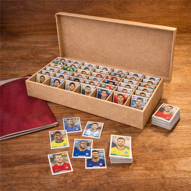 Caixa Porta Figurinha Mdf Para Colecionadores de Figura Jogadores Futebol 40x20x8 em Oferta na Shopee