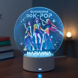 Luminaria COM NOME Guerreiras Do KPop Personalizado Decoração Huntrix Quarto Menina Infantil em Oferta na Shopee