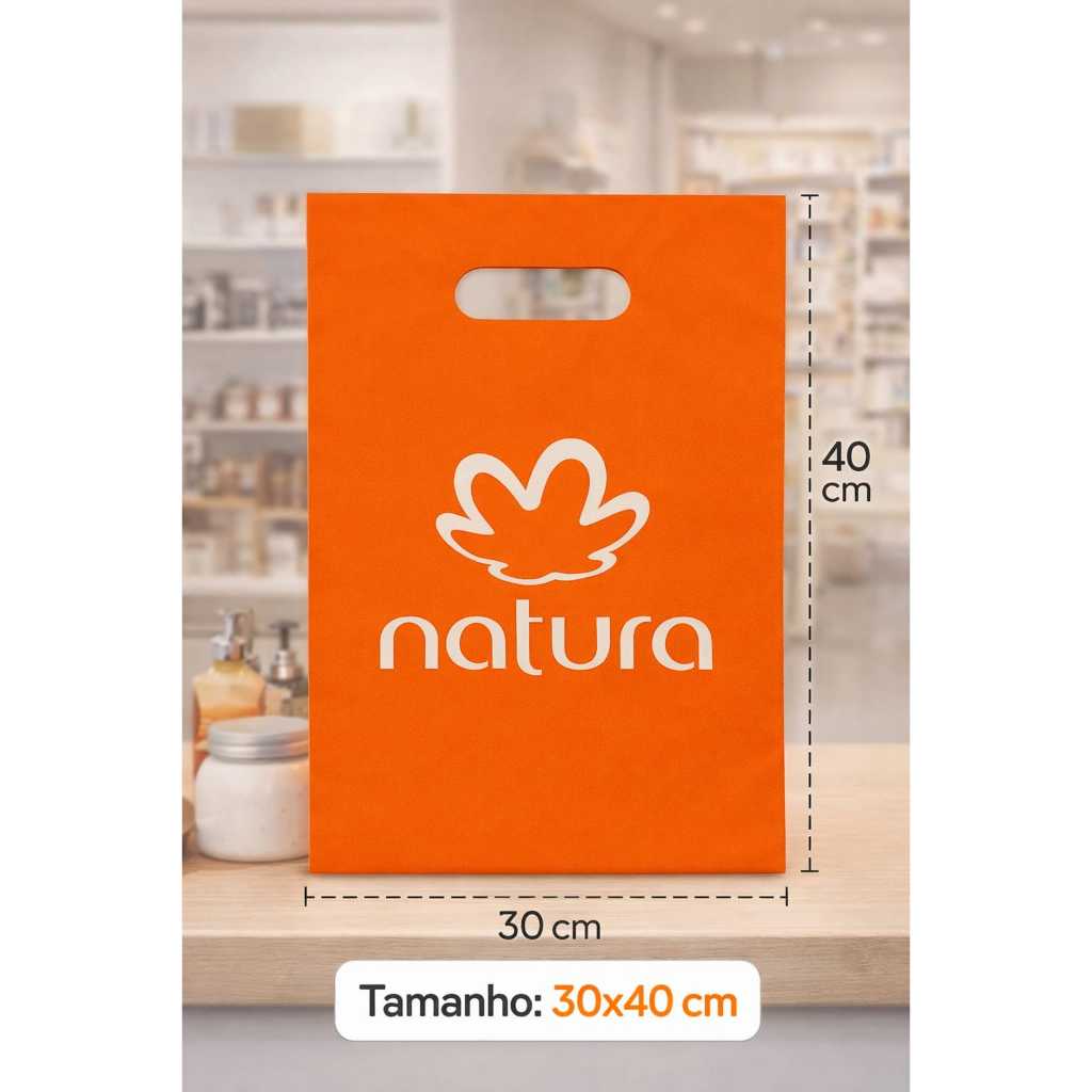 Sacolas com logo Natura 30x40