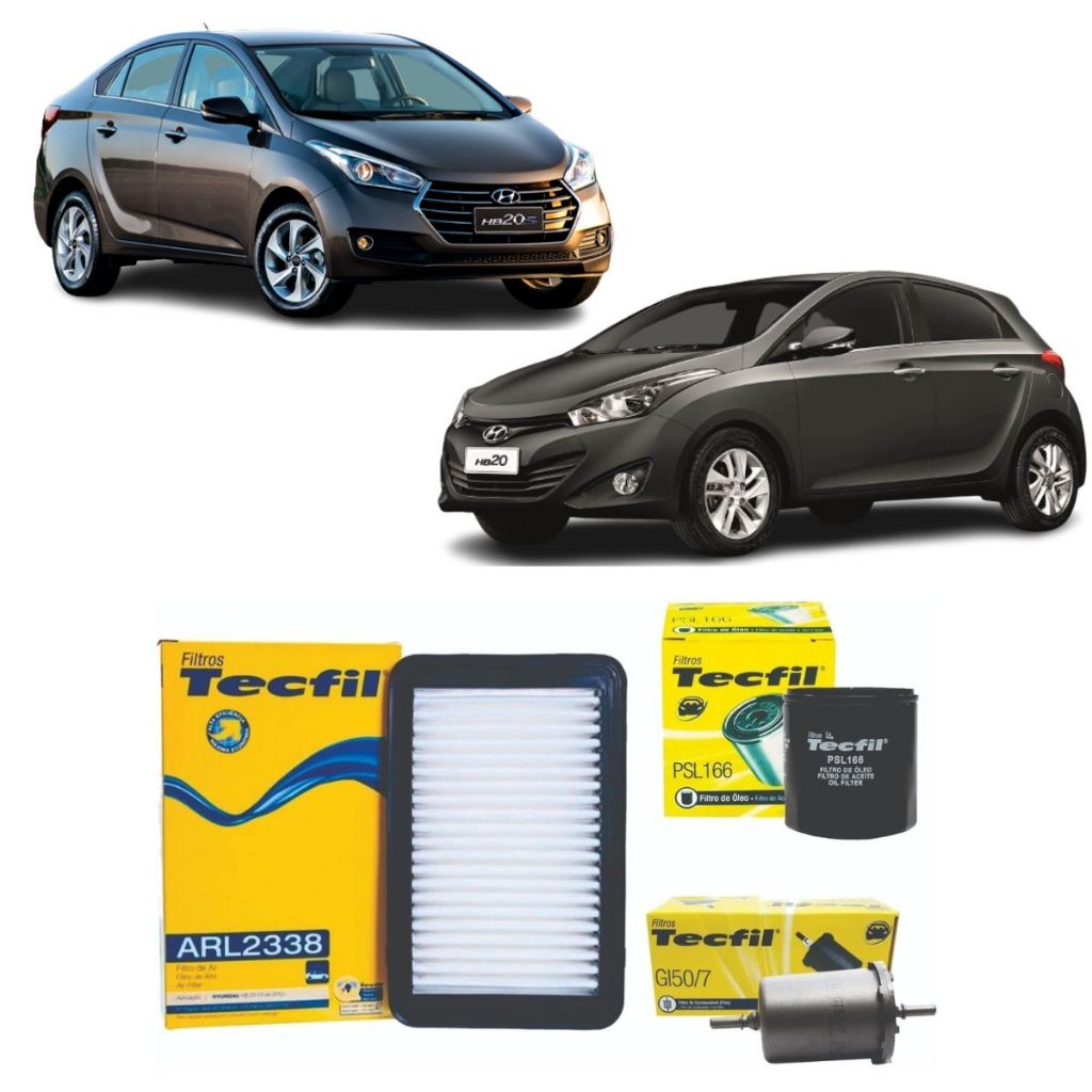 Kit Filtros Hiunday Hb20 1.0 12v 2012 A 2019 Tecfil Original