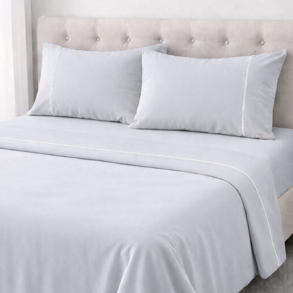 Jogo De Lençol Queen 3 Peças Casal Cama Com Elástico Micropercal 400 Fios Liso — imagem 2 de 2