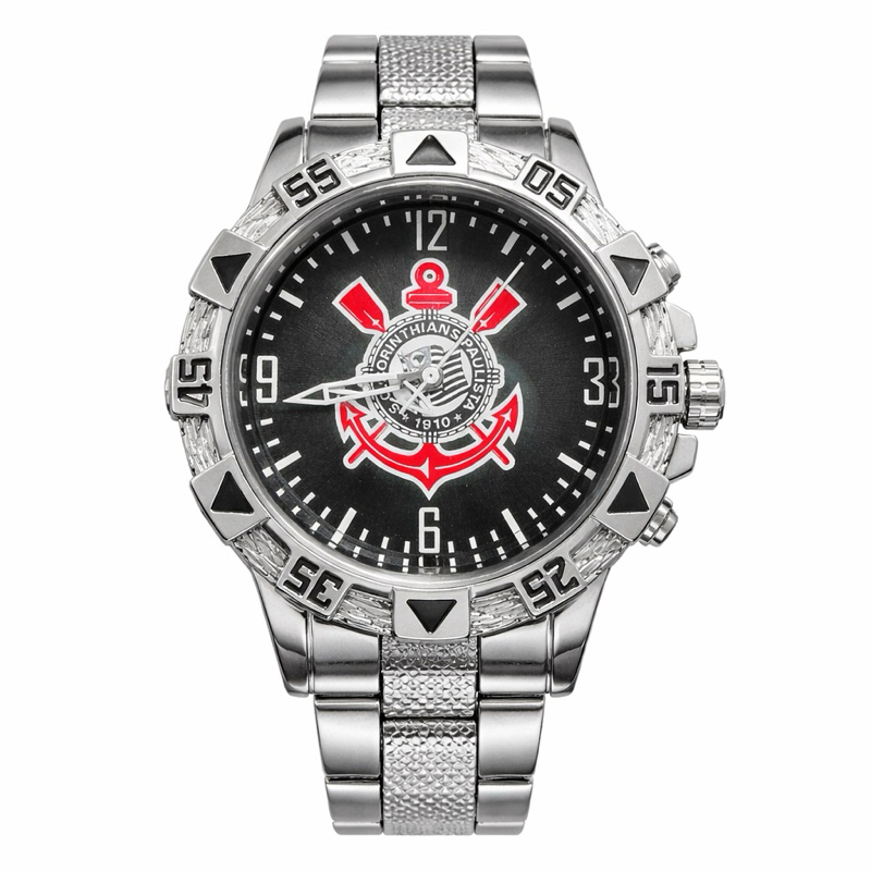 Relógio Masculino Prata de Time – Estilo Esportivo e Elegância Acompanha Caixinha