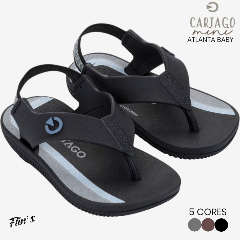 Chinelo Baby Cartago Atlanta 12256 Original Antiderrapante Confortável Para Bebê