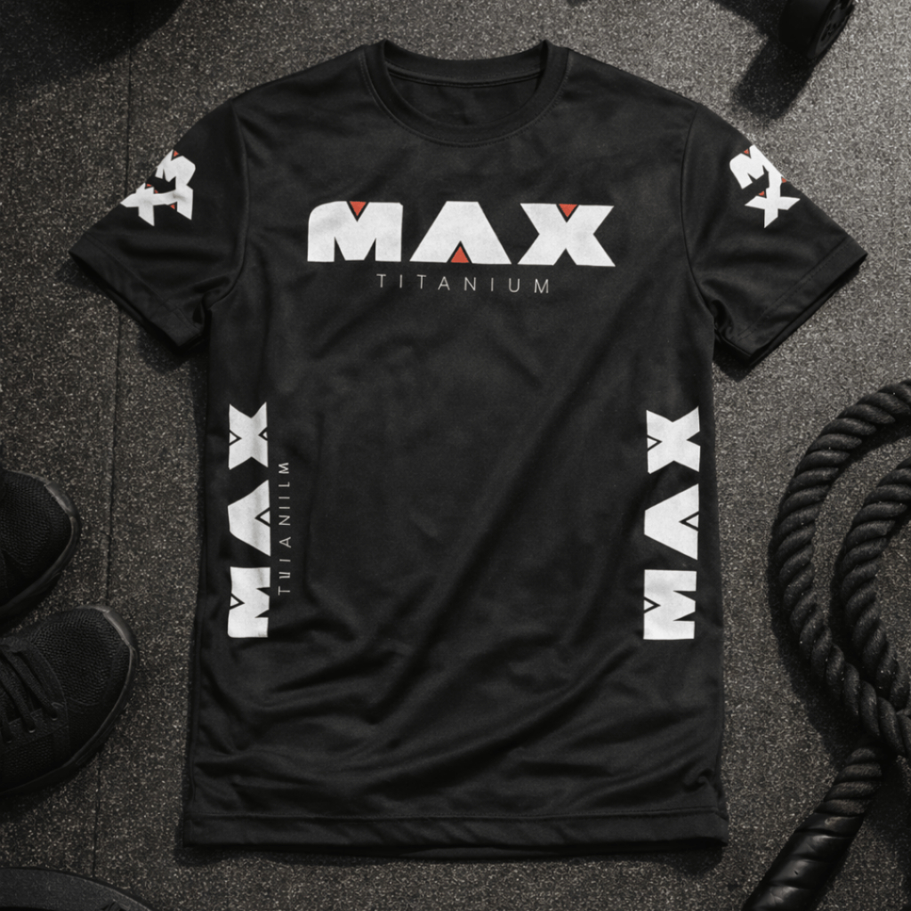 Camisa Academia Masculina Fitness Performance Dry Fit Corrida Treino Max Titanium Confortável