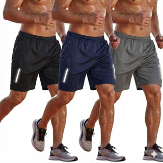 3 Bermudas Shorts Poliéster DryFit Esportes Treino Academia Futebol Ziper no Bolso em Oferta na Shopee