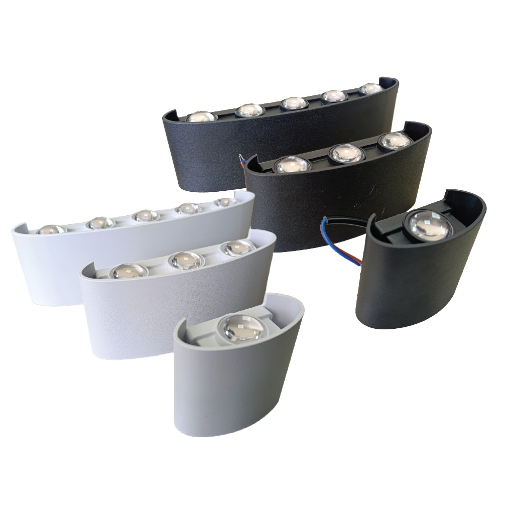 Kit 1, 2 ou 3 Arandela de Efeito 2W/6W/10W  3000K/4000K/6500k Branco e Preto em Oferta na Shopee