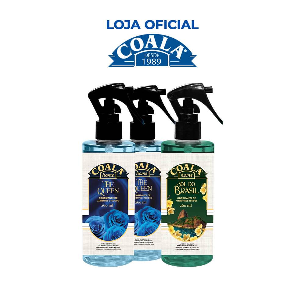 Kit 3 Odorizantes de Ambientes e Tecidos - 2 The Queen + 1 Sol do Brasil em Oferta na Shopee