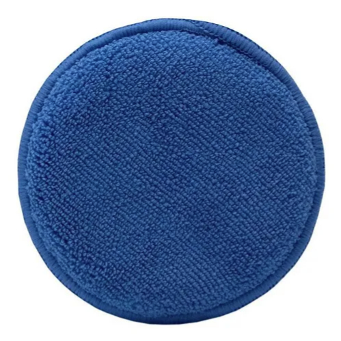 Aplicador de Microfibra Redondo Vonixx 200g Azul Polimento Cera Detalhamento Automotivo