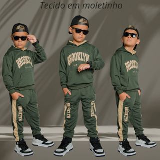 Conjunto Infantil Menino MOLETINHO Meia Estação Inverno Lançamento Blusa + Calça do 2 ao 14 anos em Oferta na Shopee
