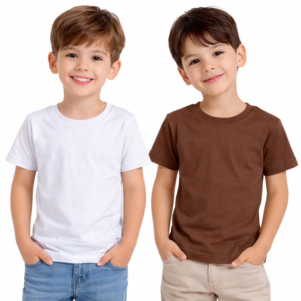 Camiseta Infantil Lisa Básica  Algodão Premium Super Conforto 2 ao 16