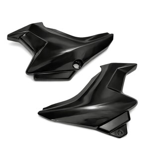 Par de Tampa Lateral   Ybr 125 Factor 2009 A 2012 Preto Injetado