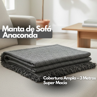 Manta Anaconda 3,00m x 2,30m 100% Algodão Capa para Sofá Luxo Tipo Colcha Super King em Oferta na Shopee